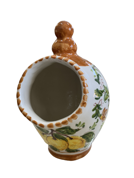 Porta sale decoro limoni in ceramica di Caltagirone - Casa Idea